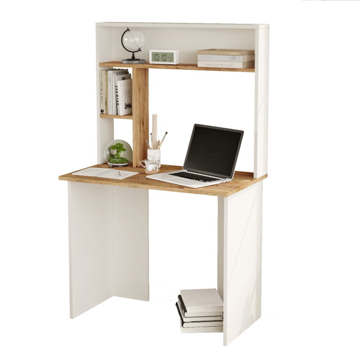 Hanah Home Br2-Aw Escritorio de Estudio Pino Atlántico y Blanco